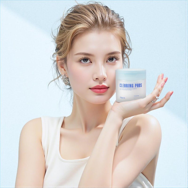 Shodu Salicylic Acid Toner Pads Face Care, Gentle Pore Shrinking Face Exfoliator Toner Pads, Soothing Skin Care Dual Texture Salicylic Acid Pad, Oil Control Deep Cleansing Facial Cotton (Pack of 70)