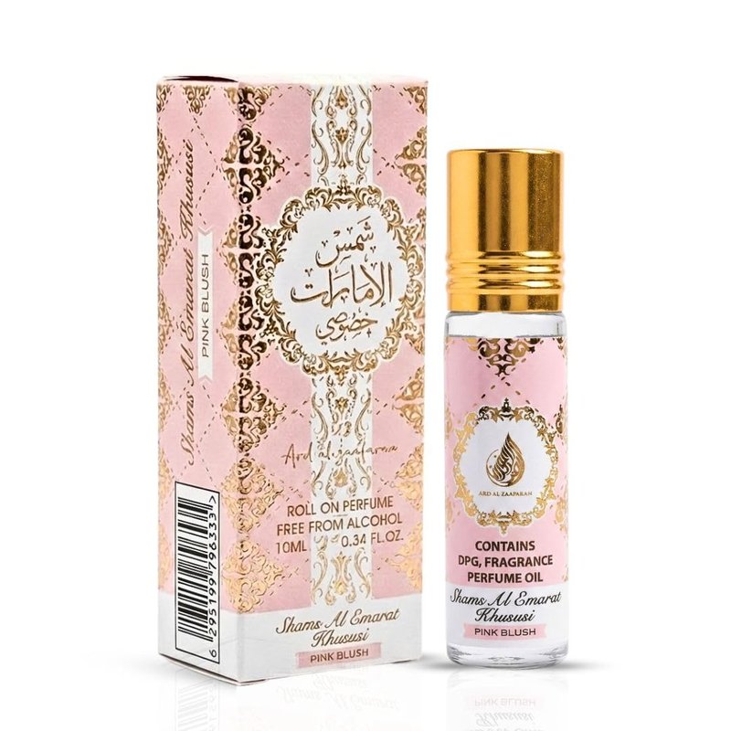 Ard Al Zaafaran Pink Blush Roll-On Perfume Oil - Khususi Scent, 10ml (0.34 FL OZ)