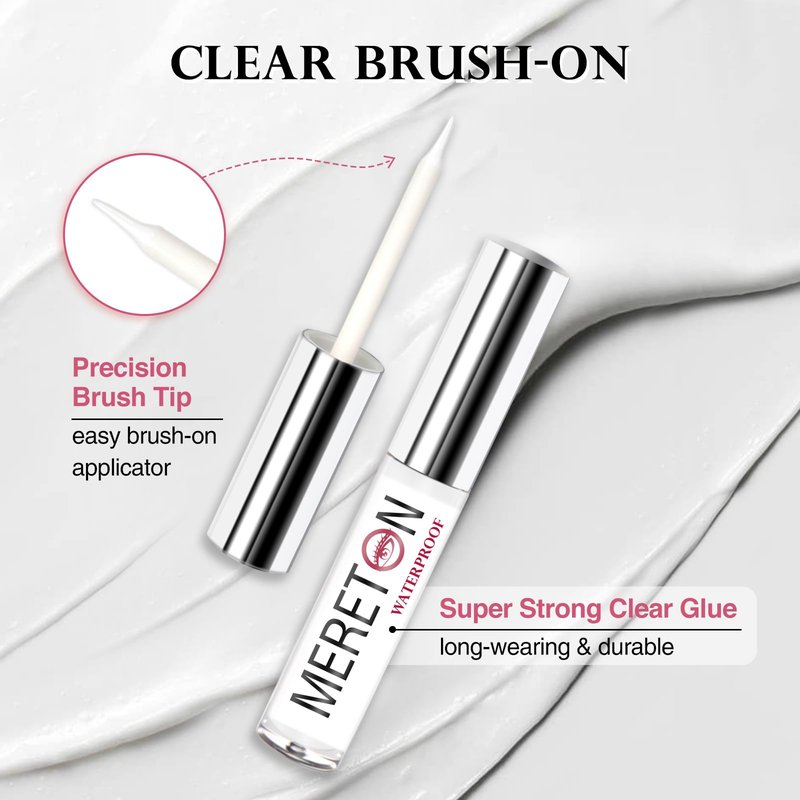 Eyelash Glue for False Eyelashes - Super Strong Hold Clear Waterproof Long-Lasting Strip Lash Glue Fast Drying Eyelash Adhesive 5ml/0.17oz White