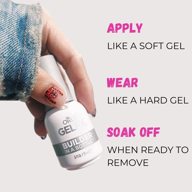 Orly Builder In A Bottle - Soak-Off Sculpting Gel For Quick Nail Extensions & Repairs | Long-Lasting 18ml