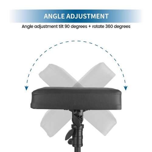 Tattoo Armrest Stand Tripod Adjustable Height Tattoo Arm Holder Adjustable Portable Tattoo Arm Leg Rest Soft Sponge Pad for Studio Salon Tattoo Supplies