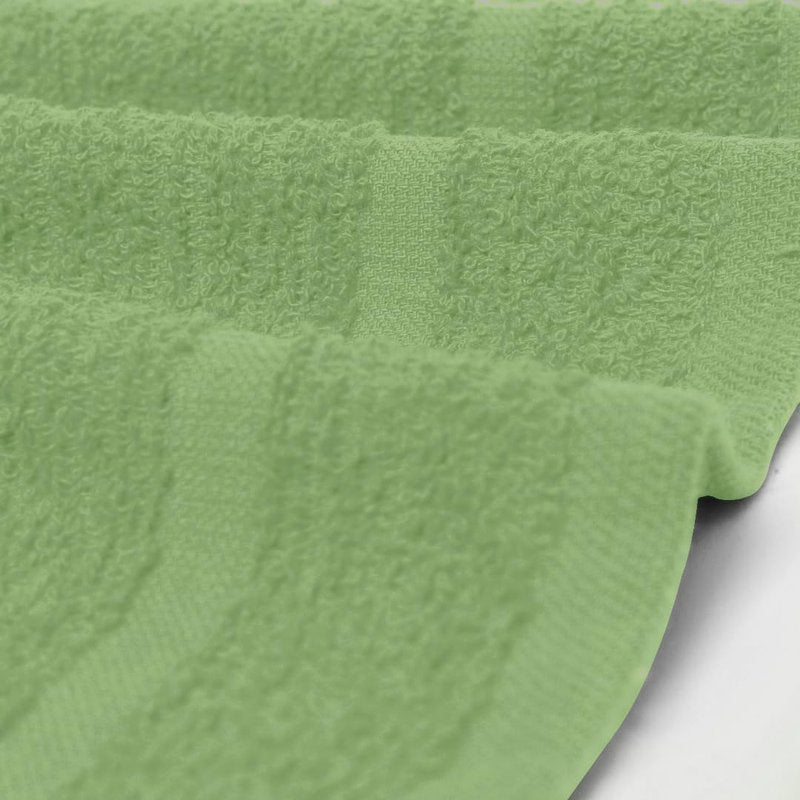 Avalon Towels Cotton Washcloths 24-Pack – 12 x 12 Inch Sage Green Super Soft & Absorbent Ring-Spun Cotton Wash Cloths for Face, Bath, Spa, Gym, Hotel & Cleaning