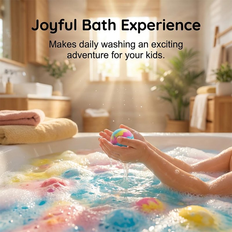 Ocean Toy Bath Salt Ball Sleeve Box Bath Bombs, Bath Bombs with Surprise Inside, 12-Pack Upgrade Easter Gifts Bubble Easter Basket Stuffers Easter Egg Fillers (Sea Animal 12Pcs)