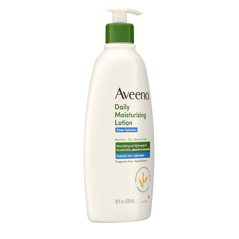 Aveeno Sheer Hydration Daily Moisturizing Lotion - Fragrance-Free, Lightweight & Fast-Absorbing, 18 fl. oz