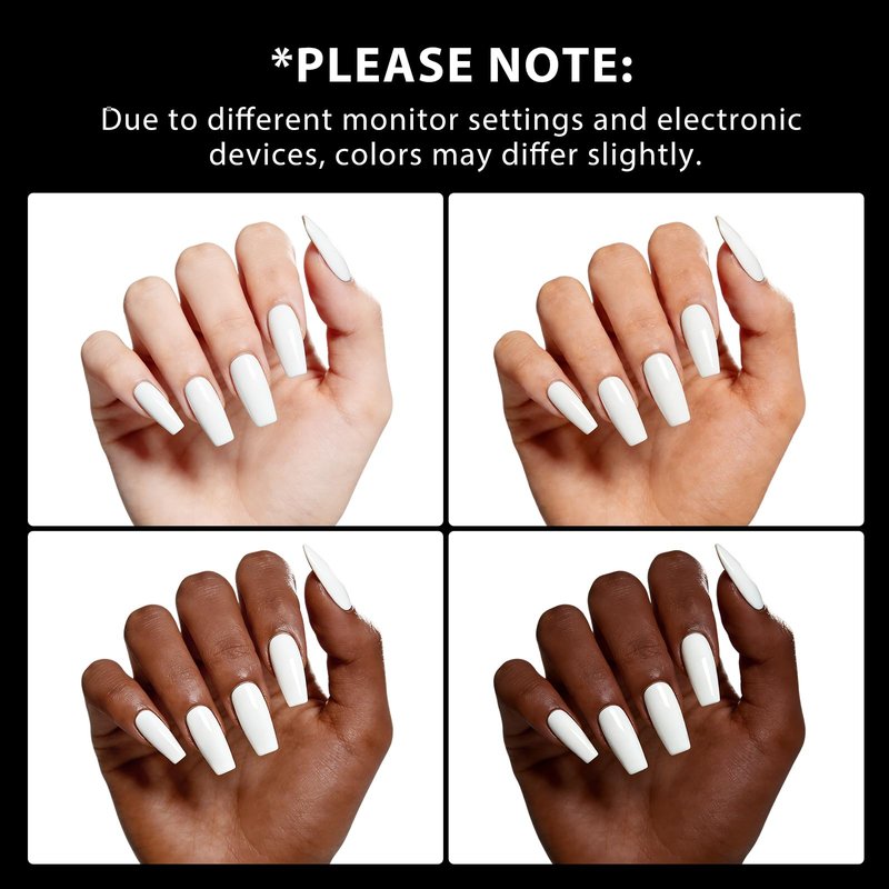 GELAMBER White Gel Nail Polish - Solid White Nail Polish Gel - 15ml UV Gel Polish Soak Off - 1pc Large Bottle for Salon DIY Manicure Nail Art