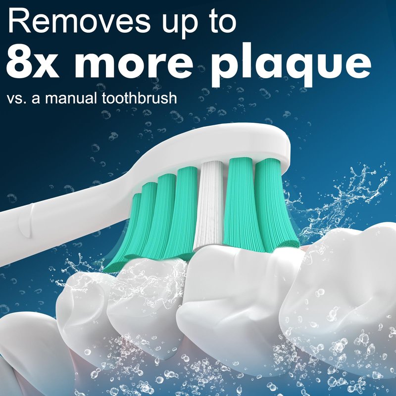 Ofashu Electric Toothbrush Replacement Heads Compatible with Philips Sonicare ProtectiveClean 2 Series Plaque Control 4100 5100 6100 9024 6064, White, 4 Sonic Brush Head