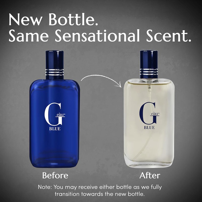 PB ParfumsBelcam G Eau Blue Eau de Toilette Spray - Long-Lasting Men's Cologne | Fresh Summer Scent - 3.4 Fl Oz