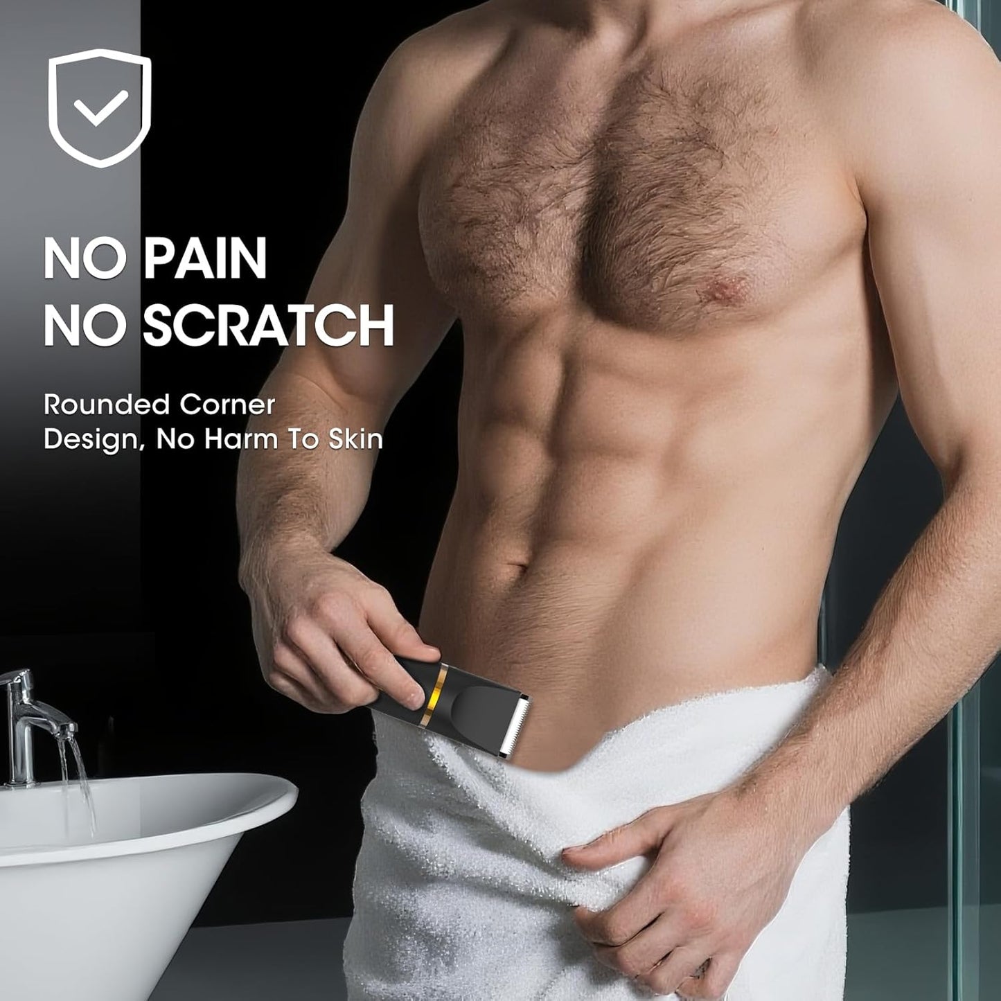 Zesuti Manscape Body Hair Trimmer - 3-in-1 Waterproof Electric Shaver for Men | Versatile Grooming Tool