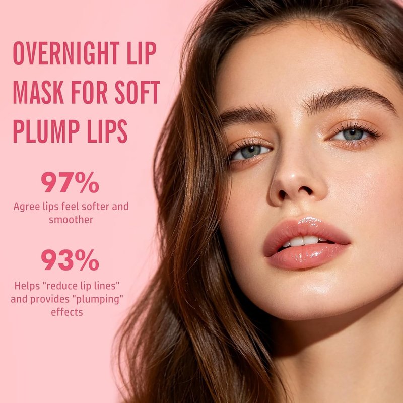 KIMUSE Lip Mask Set - 4PCS Overnight Treatment for Intense Hydration & Nourishment | Moisturizes Cracked Dry Lips