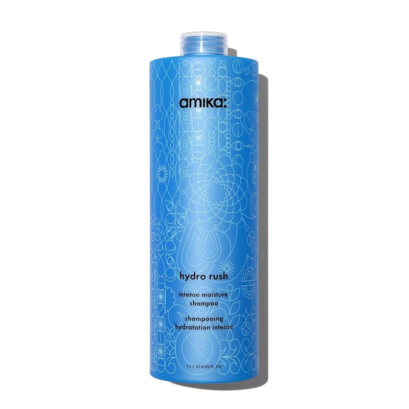 Amika Hydro Rush Intense Moisture Shampoo - Hyaluronic Acid Infused | Deep Hydration for Dry Hair