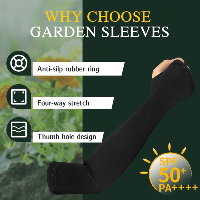 MIG4U Gardening Sleeves Knitted, Farmers Sleeve UV Sun Protection Driving for Women with Thumb Hole, Purple