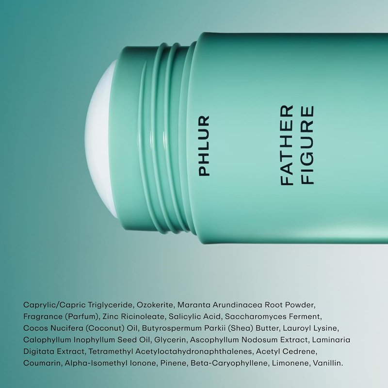 PHLUR Father Figure Natural Deodorant - Aluminum-Free, Long-Lasting Odor Protection | 1.76 Oz, Vanilla, Fig & Sandalwood
