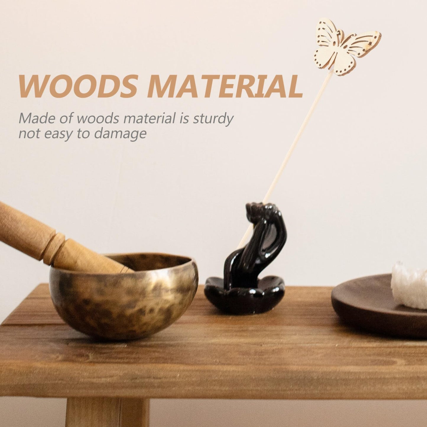 Uonlytech 10Pcs Butterfly Reed Diffuser Sticks Aromatherapy Decorative Rattan Wood Essential Oil Diffuser Refill for Home Office Spa Bathroom
