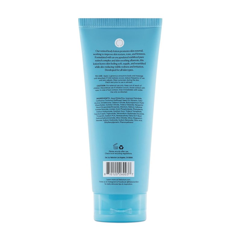 Naturium Skin-Renewing Retinol Body Lotion - Advanced Firming Anti-Aging Moisturizer with Shea Butter | 8 oz