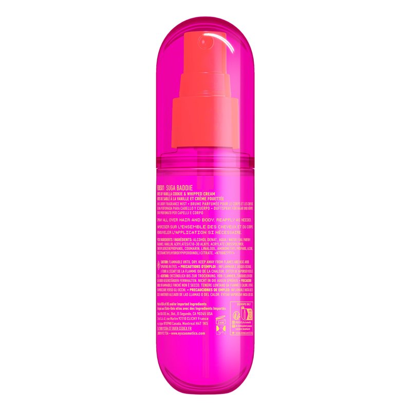 NYX PROFESSIONAL MAKEUP Fat Oil Fragrance Mist Perfume, Suga Baddie Vanilla & Whipped Cream Scent, Long Lasting Hair & Body Spray with Musk, Vegan & Cruelty Free, 2.7 fl oz