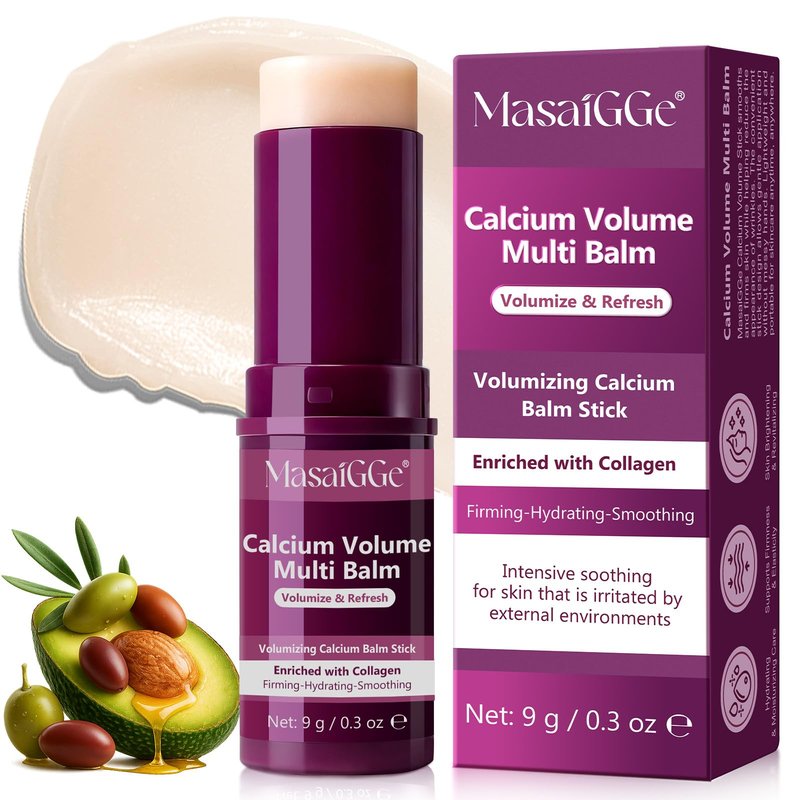 Meifenla Calcium Multi Balm Stick,Calcium Volume Multi Balm - Collagen Moisturizing Stick for Face, Eyes and Neck Skin, Hydrating & Firming For All Skin Type