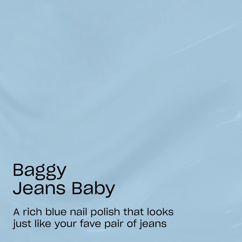 OPI Nail Lacquer Baggy Jean Baby | Opaque Cool Blue Gray Crème Chip Resistant Nail Polish | What's Your Mani-tude | Fall 2025
