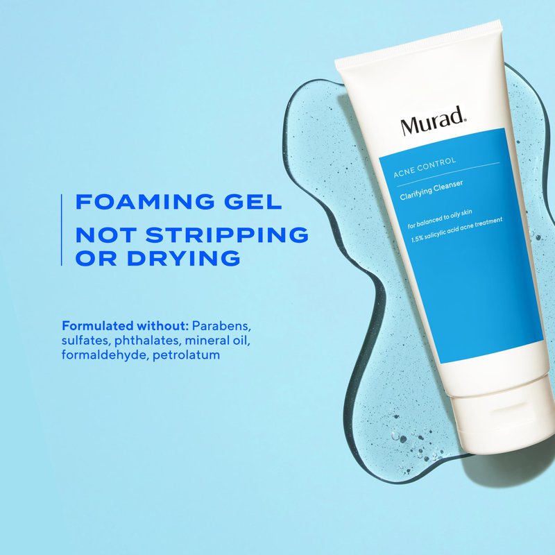 Murad Acne Control Clarifying Cleanser – Salicylic Acid & Green Tea Formula for Acne, Deep Pore Cleansing, Oil Control & Breakout Prevention for Clear, Balanced, Healthy-Looking Skin (5 Fl Oz)