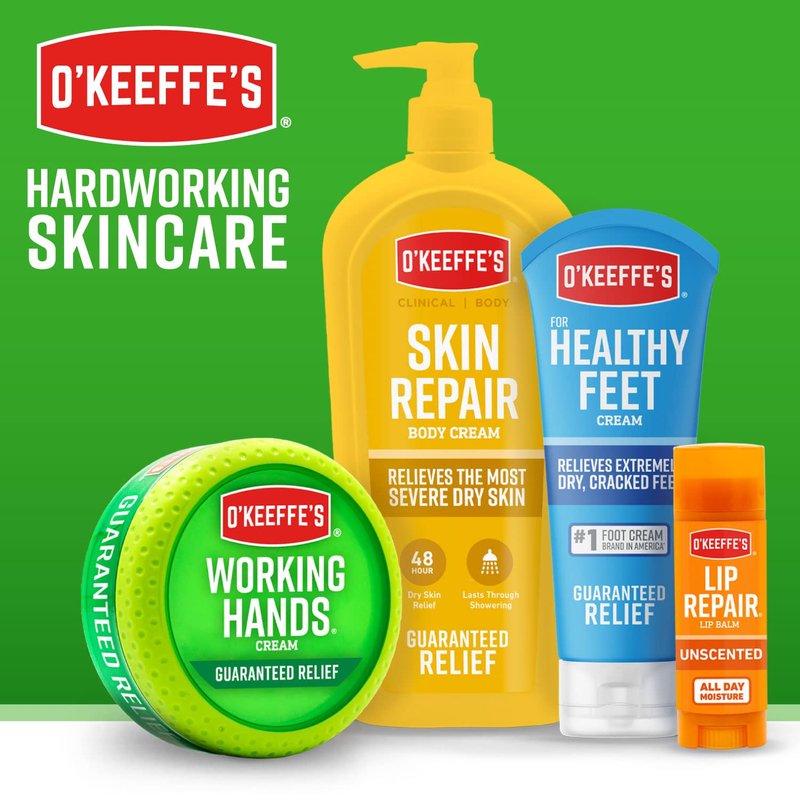O'Keeffe's for Healthy Feet Foot Cream; Guaranteed Relief for Extremely Dry; Cracked Feet; Instantly Boosts Moisture Levels; 3.2 Ounce Jar; (Pack of 6)