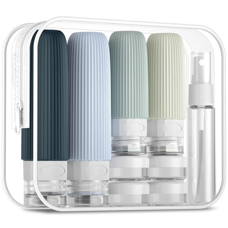 Mrsdry Travel Bottles Set - 16 Pack TSA Approved Leak-Proof Silicone Containers for Toiletries
