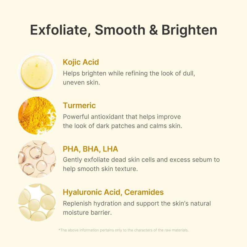 medicube Peel Shot with Kojic Acid Turmeric | Reset in One Step | Gentle Exfoliating Serum with BHA, LHA, PHA for Dead Skin Cells, Blackheads, Excess Sebum | For Dull, Rough, Troubled Skin | 2.7 fl.oz