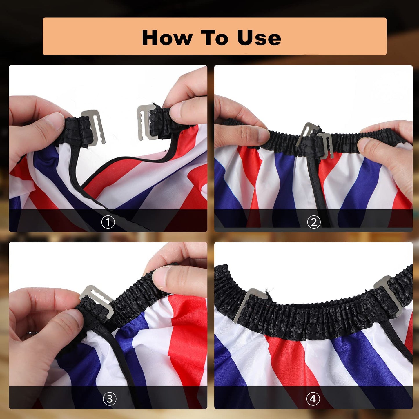 YELEGAI Professional Hair Cutting Cape with Neck Duster Brush, Large Size Salon Barber Cape for Men, Women and Kids(Multicolor Stripes)