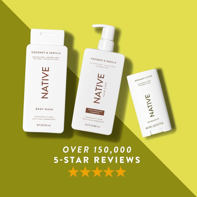 Native Deodorant - Aluminum-Free Bergamot & Pine | 72-Hour Odor Control for Men & Women - 2.65oz