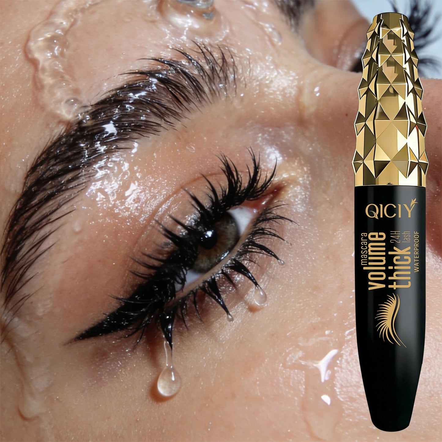 Volumizing Mascara Long-Lasting, Waterproof, Curling & Separating Formula for Dramatic, Natural-Looking Lashes Black