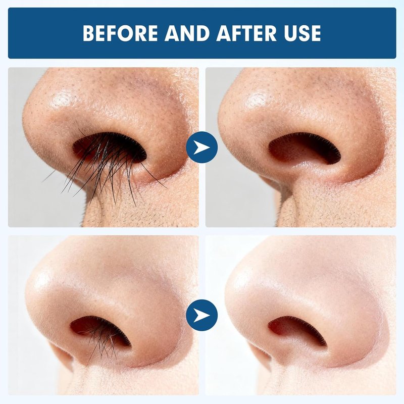 Nasal Hair Cutter - 10 Pcs 2-in-1 Double-Sided Nose Hair Trimmer | 360° Rotating Manual Design for Men & Women