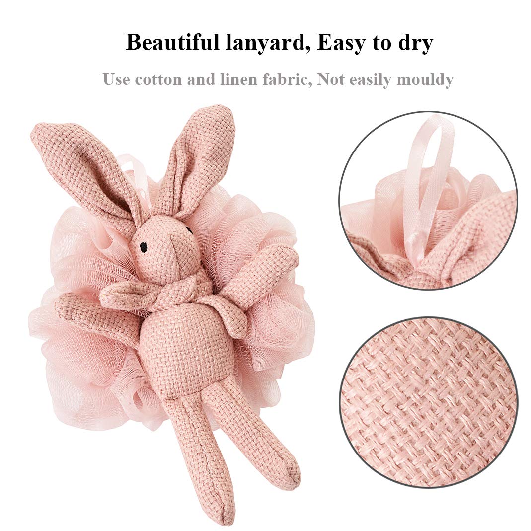 Yisella Loofah Back Scrubber for Shower + Large Lofa Body Sponges Exfoliating