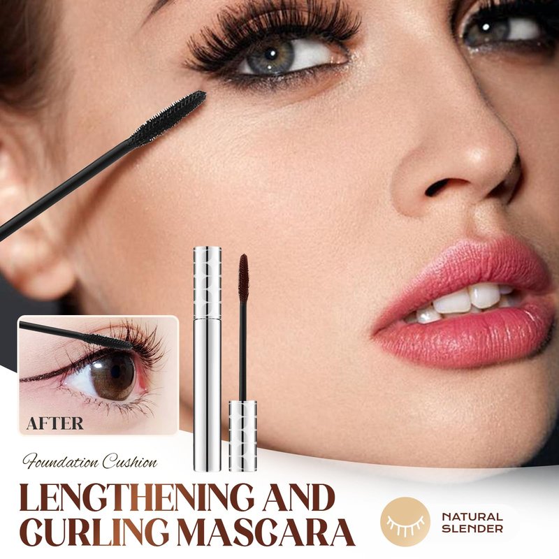 Metal Wand Mascara 2 Pcs, Waterproof Tubing Mascara for Length and Volume, Brushless Lash Primer with Long Curling Natural Finish (Black)