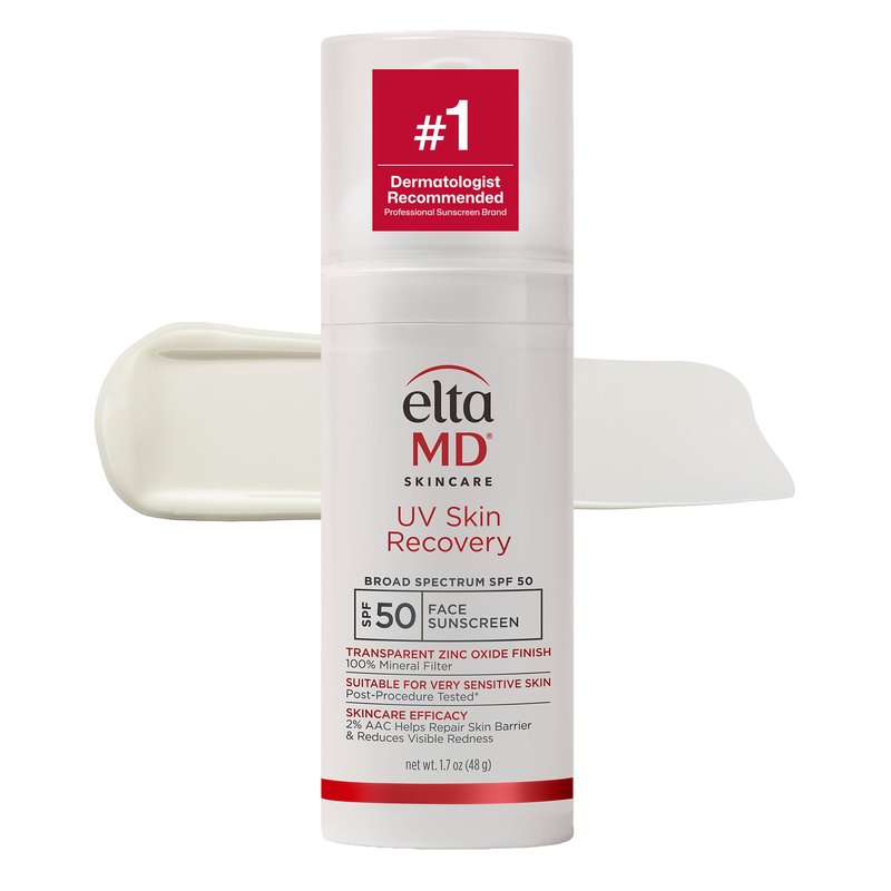EltaMD UV Skin Recovery 100% Mineral Sunscreen, SPF 50, Redness Correcting Face Sunscreen, Safe for Sensitive Skin, 1.7oz