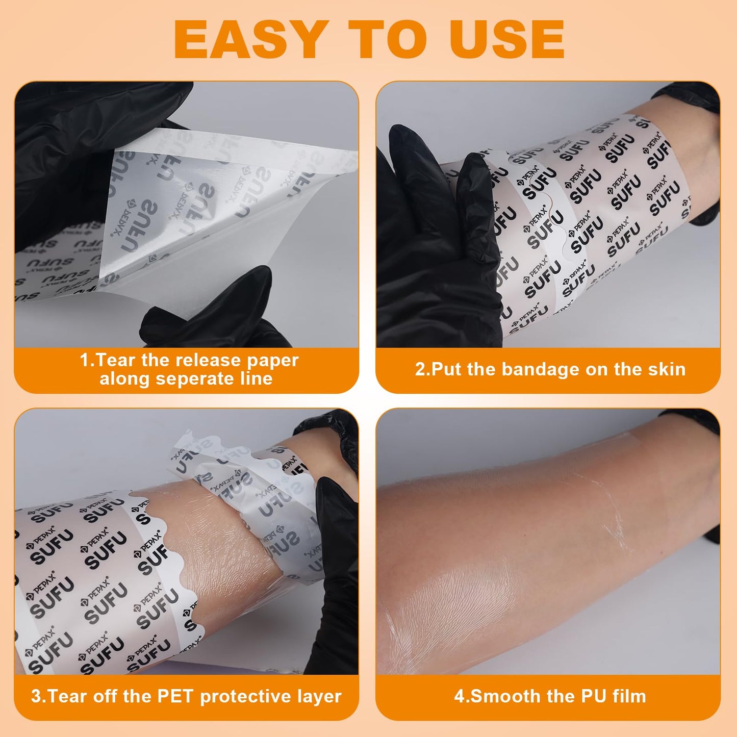Tattoo Aftercare Bandages 20 Packs - PEPAX 6 x 4 Inch Second Skin Tattoo Cover Up Patch Waterproof Tattoo Cover Up Tape Latex-Free Transparent Film for Tattoo Healing Protection Swimming Shower