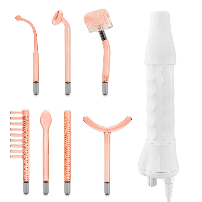 Hi Frequency Facial Care Tool Skin Tonning Device with 7 Electrode Tubes 2 Colors Options Elitzia ETSC640N (Orange)
