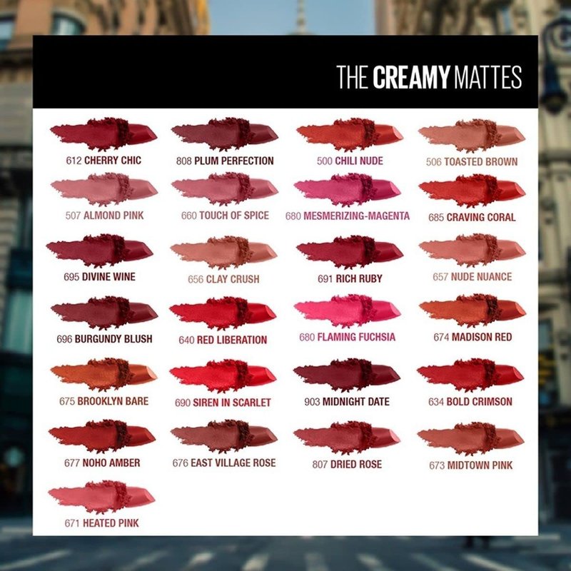 Maybelline Color Sensational Lipstick - Hydrating Matte Finish in Divine Wine | 1 Count