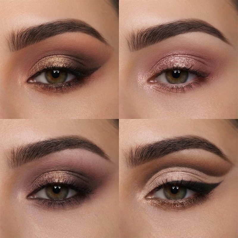 Erinde Nude Eyeshadow Palette - 9 Warm Brown Shades | Highly Pigmented Matte & Shimmer for Natural Looks