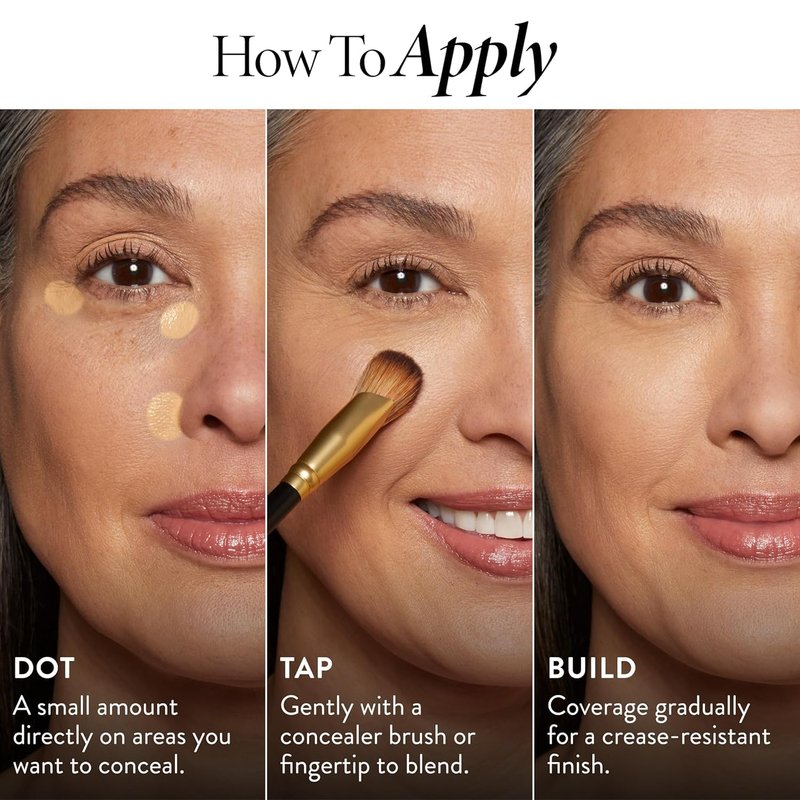 LAURA GELLER NEW YORK Ideal Fix Under Eye Concealer - Full Coverage, Anti-Aging Formula - 1 Porcelain, Hydrating & Crease-Free