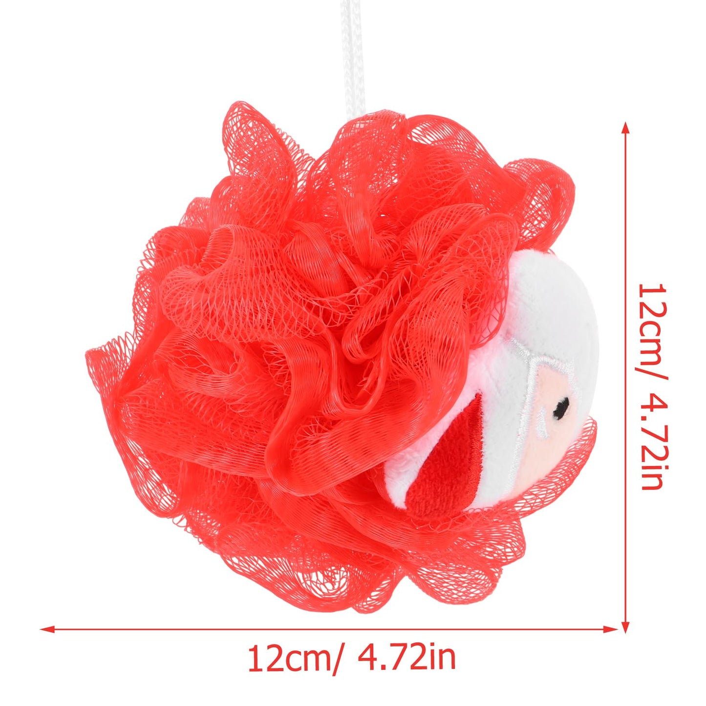 SOLUSTRE Christmas Loofah Sponge Body Scrubber 3Pcs Christmas Bath Character Loofahs Santa Christmas Tree Snowflake Loofah Bath Pouf Mesh Skin Cleaning Scrubber for Adults Christmas