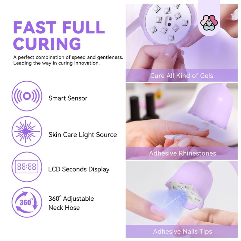 SAVILAND 30W UV Nail Lamp: Gel Lamp for Nail Polish Intellisense Flash Cure Lamp Cordless UV Light for Gel Nail Rechargeable LED Flash Cure Light Quick Drying for Nail Salon Home DIY Manicure