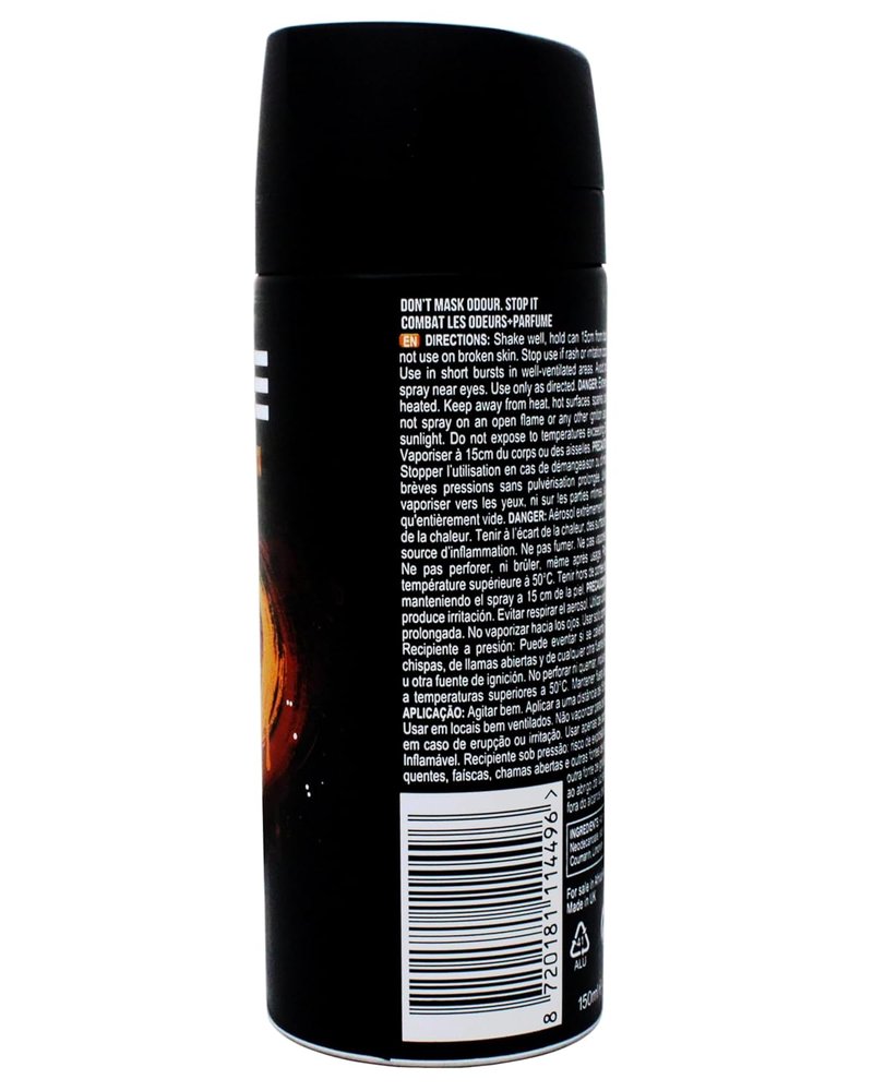 Axe Body Spray - Dark Temptation Deodorant for Long-Lasting Odor Protection | 5.1 oz, 4 Count