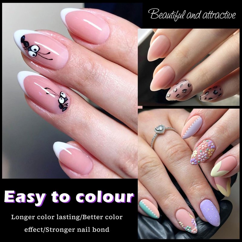 510pc Short Almond Nail Tips, Soft Gel Nail Tip Almond Fake Nails Artificial Fingernail, 15 Sizes Full Cover Clear Press on Nail Short Acrylic Nails Tips for Nail Extension, Press Nails Making