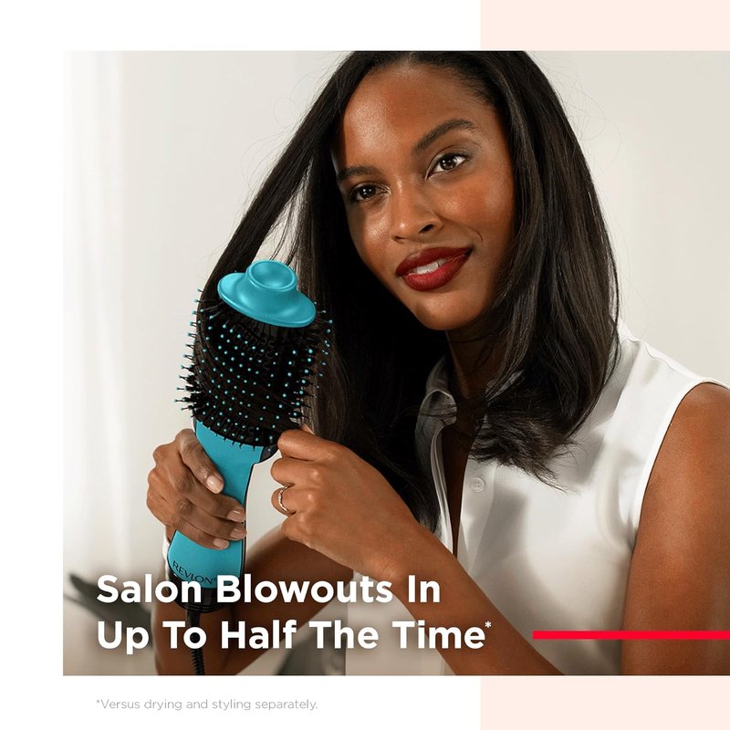 REVLON One-Step Volumizer Hair Dryer & Hot Air Brush - Mint Color for Effortless Styling