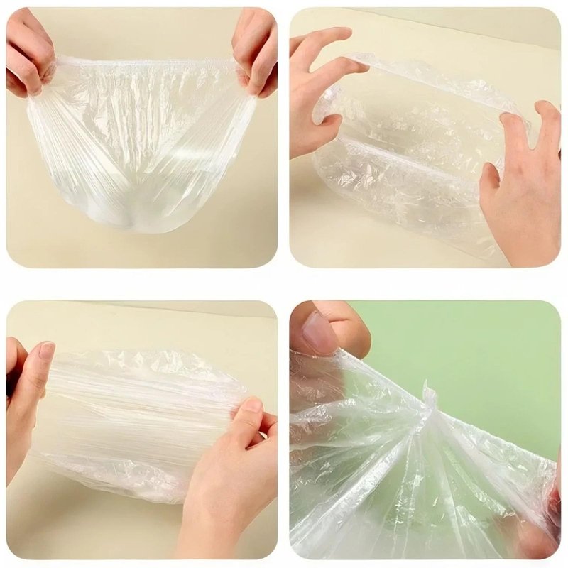 200 PCS Disposable Shower Caps – Large, Thickened & Waterproof Plastic Hair Bath Caps for Women & Men – Reusable Travel Essentials for Spa, Hotel, Salon, Home & Deep Conditioning (18.1 Inches, Clear)