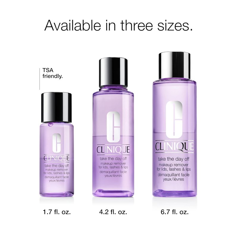 Clinique Take The Day Off Liquid Makeup Remover - Oil-Free, Non-Irritating Formula | For Lids, Lashes & Lips