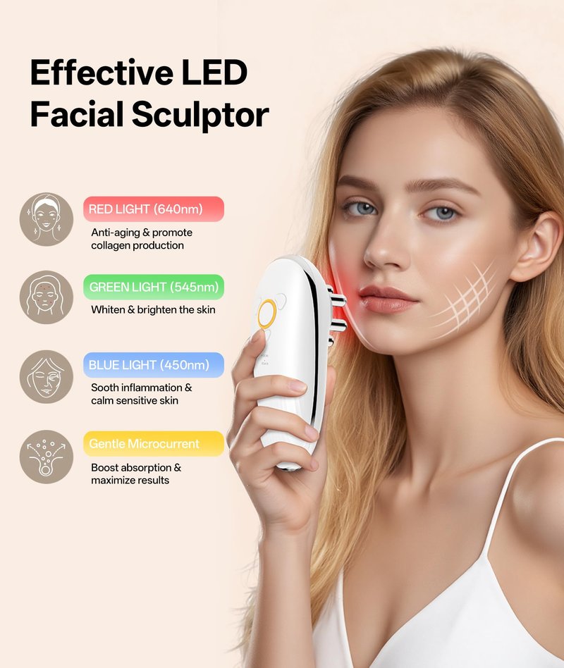 Dopsikn Body Sculpting Machine with Red Light Therapy for Face & Body, Cupping Therapy, Electric Cellulite Massage Tool with 2 Cups, Gift for Women, White