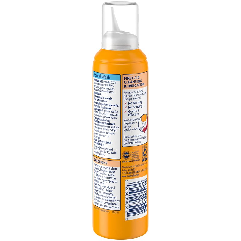 Arm & Hammer Simply Saline Wound Wash 7.4 Ounce - 3 Pack