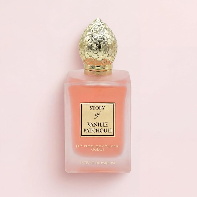 Prince Parfums Dubai | Story of Vanille Patchouli Extrait de Parfum - Alluring Floral Blend of Vanilla & Tonka Bean - 3.4 Oz