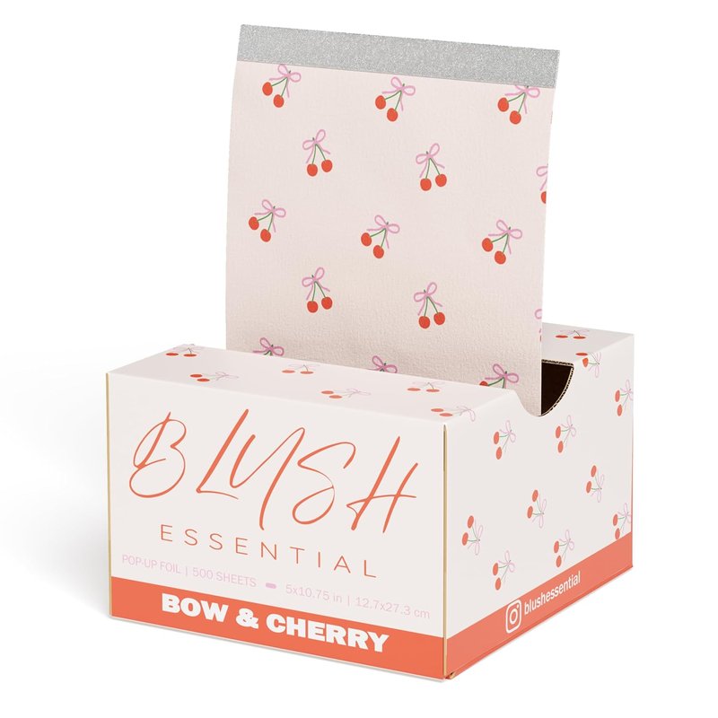 Bow & Cherry Hair Foils - Professional Aluminum Coloring Foils - 500 Sheets | 5"x10.75" - Ideal for Highlights