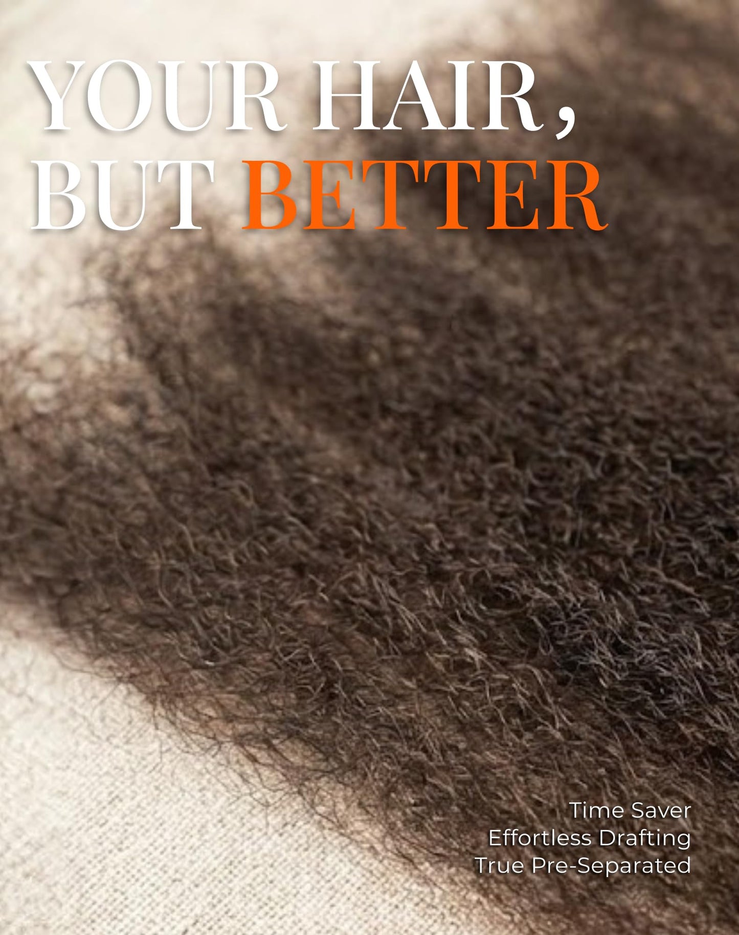 The Fox Afro Kinkys Bulk Human Hair Bundles for Braiding (14 Inch, Natural Color #1B, 50g), 100% Unprocessed Soft 4C Human Hair for Boho Braids, Twists, Dreadlocks & Loc Repair, Kid-Friendly