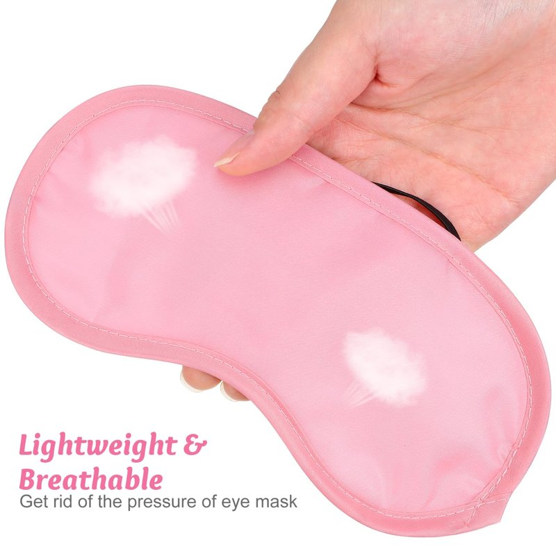 GLEAVI Pink Eye Masks Bulk :16Pcs Night Eye Mask Disposable Blindfolds Eye Cover Comfortable Sleep Masks for Travel Use Eye Blindfold Sleep Masks for Women